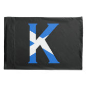 K Monogram bedekt met Schotse vlag pcnt Kussensloop (Achterkant)