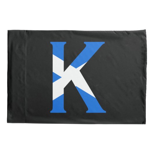 K Monogram bedekt met Schotse vlag pcnt Kussensloop (Achterkant)