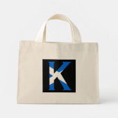 K Monogram bedekt met Schotse vlag ttcn Mini Tote Bag (Achterkant)