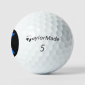 K Monogram bedekt op Schotse vlag tmtp5 gbcnt Golfballen (Logo)