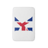 K Monogram bedekt op Union Jack Flag bmcnt Badmat (Voorkant Verticaal)