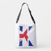 K Monogram bedekt op Union Jack Flag cbbcnt Crossbody Tas (Achterkant)