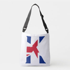 K Monogram bedekt op Union Jack Flag cbbcnt Crossbody Tas
