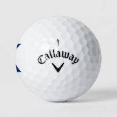 K Monogram bedekt op Union Jack Flag cwb gbcnt Golfballen (Logo)