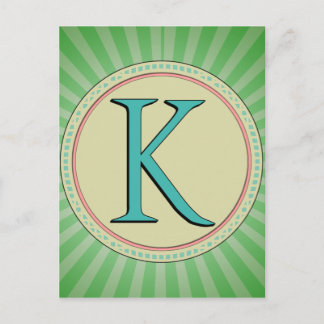K MONOGRAM-BRIEF BRIEFKAART