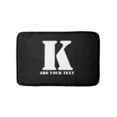 K Monogram Classic Trendy Aangepaste Trouwsjabloon Badmat (Voorkant)