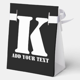 K Monogram Classic Trendy Aangepaste Trouwsjabloon Bedankdoosjes