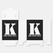 K Monogram Classic Trendy Aangepaste Trouwsjabloon Bedankdoosjes (Ongevouwen)