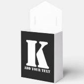 K Monogram Classic Trendy Aangepaste Trouwsjabloon Bedankdoosjes (Open)