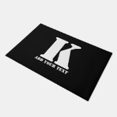 K Monogram Classic Trendy Aangepaste Trouwsjabloon Deurmat (Schuin)
