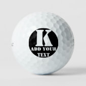 K Monogram Classic Trendy Aangepaste Trouwsjabloon Golfballen (Voorkant)