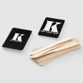 K Monogram Classic Trendy Aangepaste Trouwsjabloon Handwaaier (Niet-gemonteerd)
