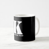 K Monogram Classic Trendy Aangepaste Trouwsjabloon Koffiemok (Voorkant rechts)