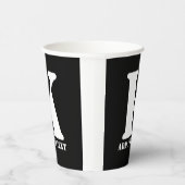 K Monogram Classic Trendy Aangepaste Trouwsjabloon Papieren Bekers (Rechts)