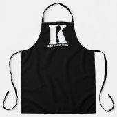 K Monogram Classic Trendy Aangepaste Trouwsjabloon Schort (Voorkant)