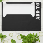 K Monogram Classic Trendy Aangepaste Trouwsjabloon Theedoek (Gevouwen)