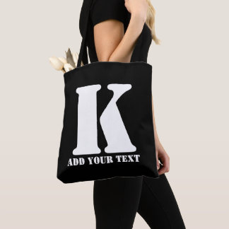 K Monogram Classic Trendy Aangepaste Trouwsjabloon Tote Bag