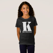 K Monogram Classic Trendy Custom Kinder Sjabloon T-shirt (Voorkant volledig)