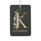 K Monogram Floral Aangepast Luchtverfrisser (Achterkant)