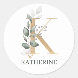 K Monogram Floral Planner Classic Rou Ronde Sticker