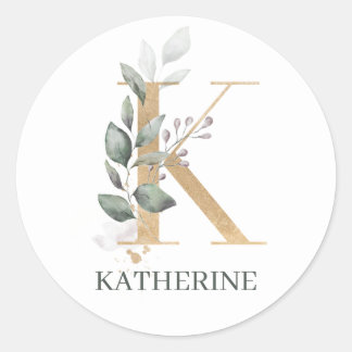 K Monogram Floral Planner Classic Rou Ronde Sticker