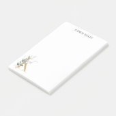 K Monogram Floral Post-it Opmerkingen Post-it® Notes (Schuin)