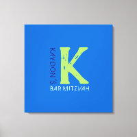 K Monogram Initiaal Bar Mitswa Aanmeldingsbord