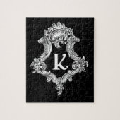 K Monogram Initiaal Legpuzzel (Verticaal)