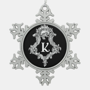 K Monogram Initiaal Ornament