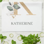 K Monogram keukenhanddoeken op maat (Gevouwen)