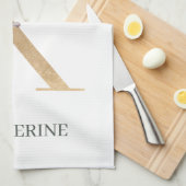 K Monogram keukenhanddoeken op maat (Quarter Fold)