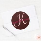 "K" monogram label - personaliseer voornamen (Envelop)