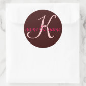 "K" monogram label - personaliseer voornamen (Tas)
