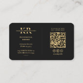 K Monogram Logo Elegant Zwart Modern Visitekaartje