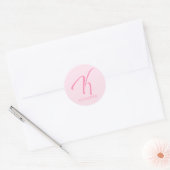 K Monogram op maat Ronde Sticker (Envelop)