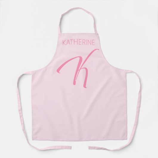 K Monogram op maat Schort (Voorkant)