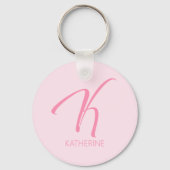 K Monogram op maat Sleutelhanger (Voorkant)