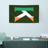 K Monogram overgeheveld op Ierse vlag (v) bnrcn Spandoek (Beurs)