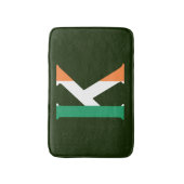 K Monogram overlay op Ierse vlag bmcnt Badmat (Voorkant Verticaal)