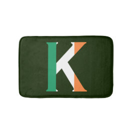 K Monogram overlay op Ierse vlag bmcnt Badmat