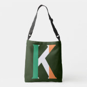 K Monogram overlay op Ierse vlag cbbcnt Crossbody Tas (Achterkant)