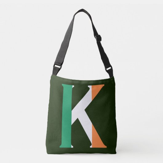 K Monogram overlay op Ierse vlag cbbcnt Crossbody Tas (Voorkant)