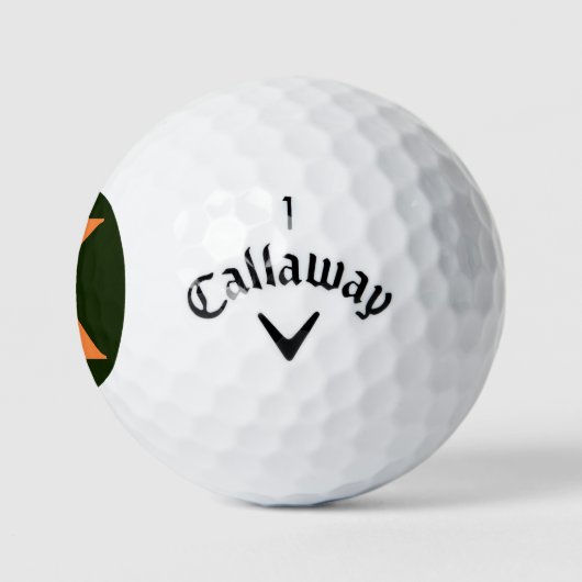 K Monogram overlay op Ierse vlag cwb gbcnt Golfballen (Logo)