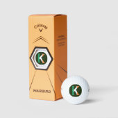 K Monogram overlay op Ierse vlag cwb gbcnt Golfballen (Verpakking)