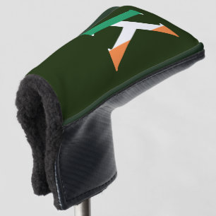K Monogram overlay op Ierse vlag pcnt Golfheadcover