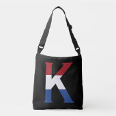 K Monogram overlay op NLD Vlag op bk cbbcnt Crossbody Tas (Voorkant)