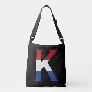 K Monogram overlay op NLD Vlag op bk cbbcnt Crossbody Tas