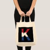 K Monogram overlay op NLD Vlag op bk gtcnt Tote Bag (Voorkant (product))
