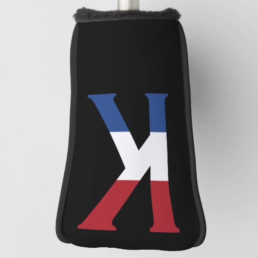 K Monogram overlay op NLD Vlag op bk pct Golfheadcover (Draai 90)