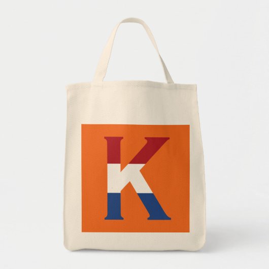 K Monogram overlay op NLD Vlag op of gtcnt Tote Bag (Voorkant)